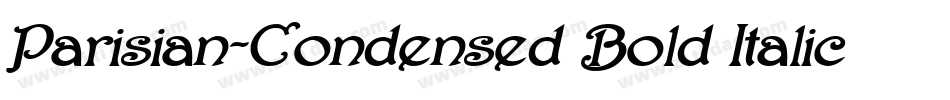 Parisian-Condensed Bold Italic字体转换